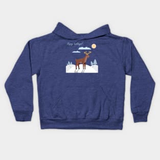 Christmas deer Kids Hoodie